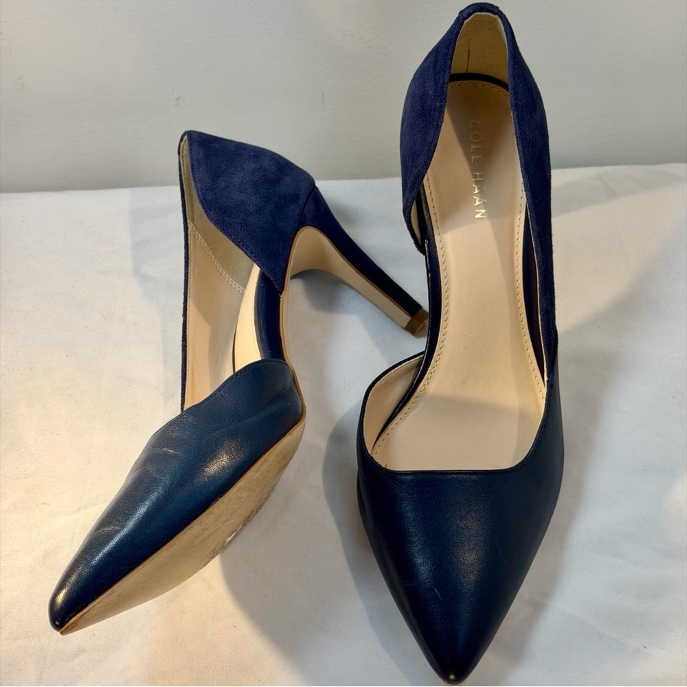 Cole Haan Navy Blue Rendon 11 D’Orsay Pump Shoes Size 7B